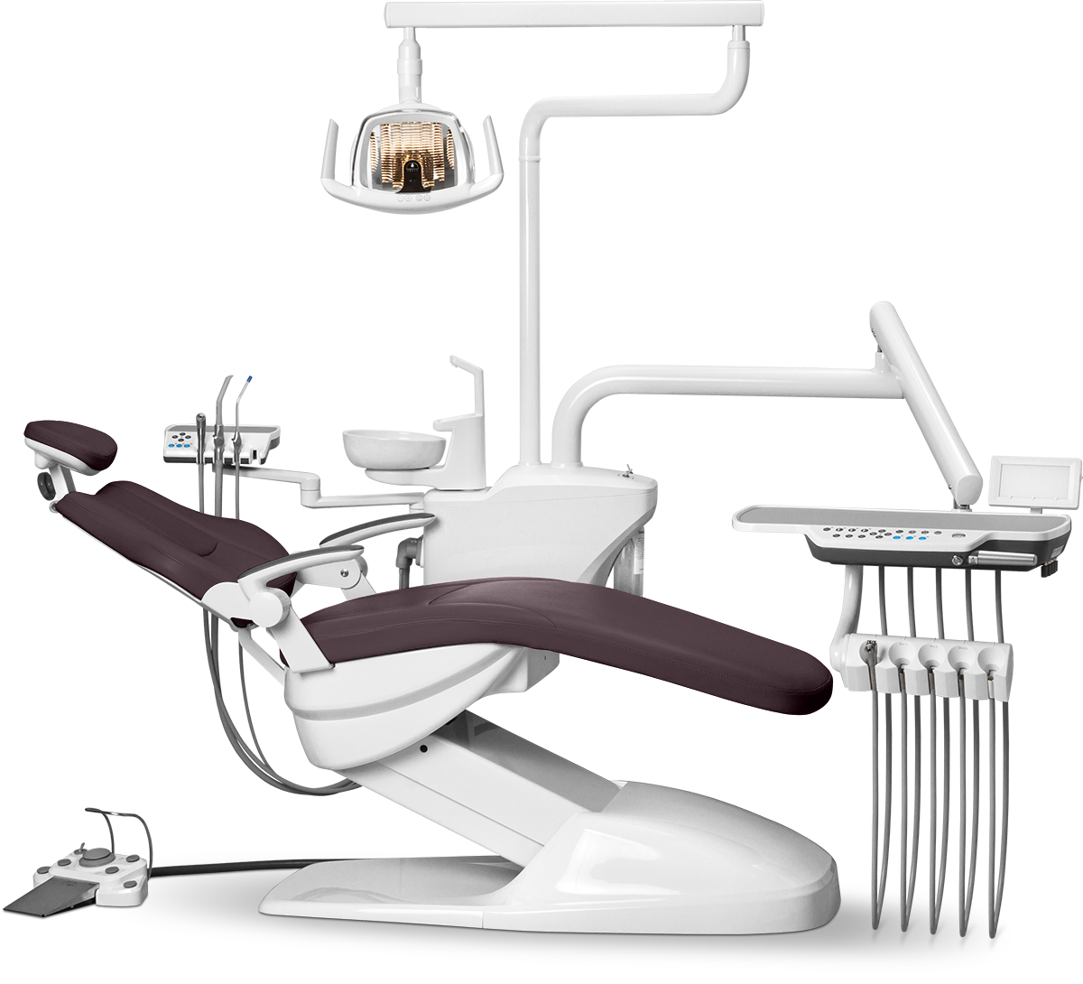 Стоматологическая установка SONZ Z-CHAIR 300 в мягкой обивке, Коричневый