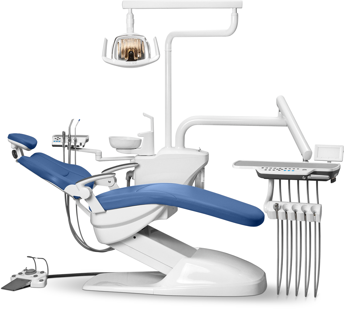 Стоматологическая установка SONZ Z-CHAIR 300 в мягкой обивке, Голубой