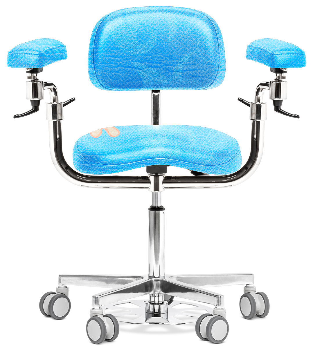 Стул микроскописта Mercury Elite Comfort с обратным газлифтом, SpongeBob синий