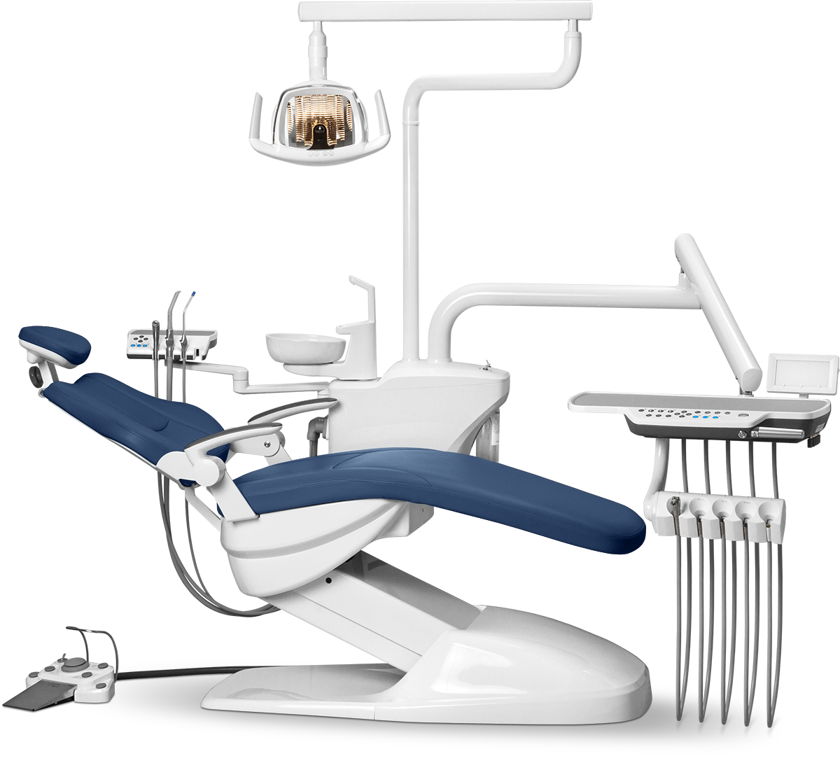 Стоматологическая установка SONZ Z-CHAIR 300 в мягкой обивке, Синий
