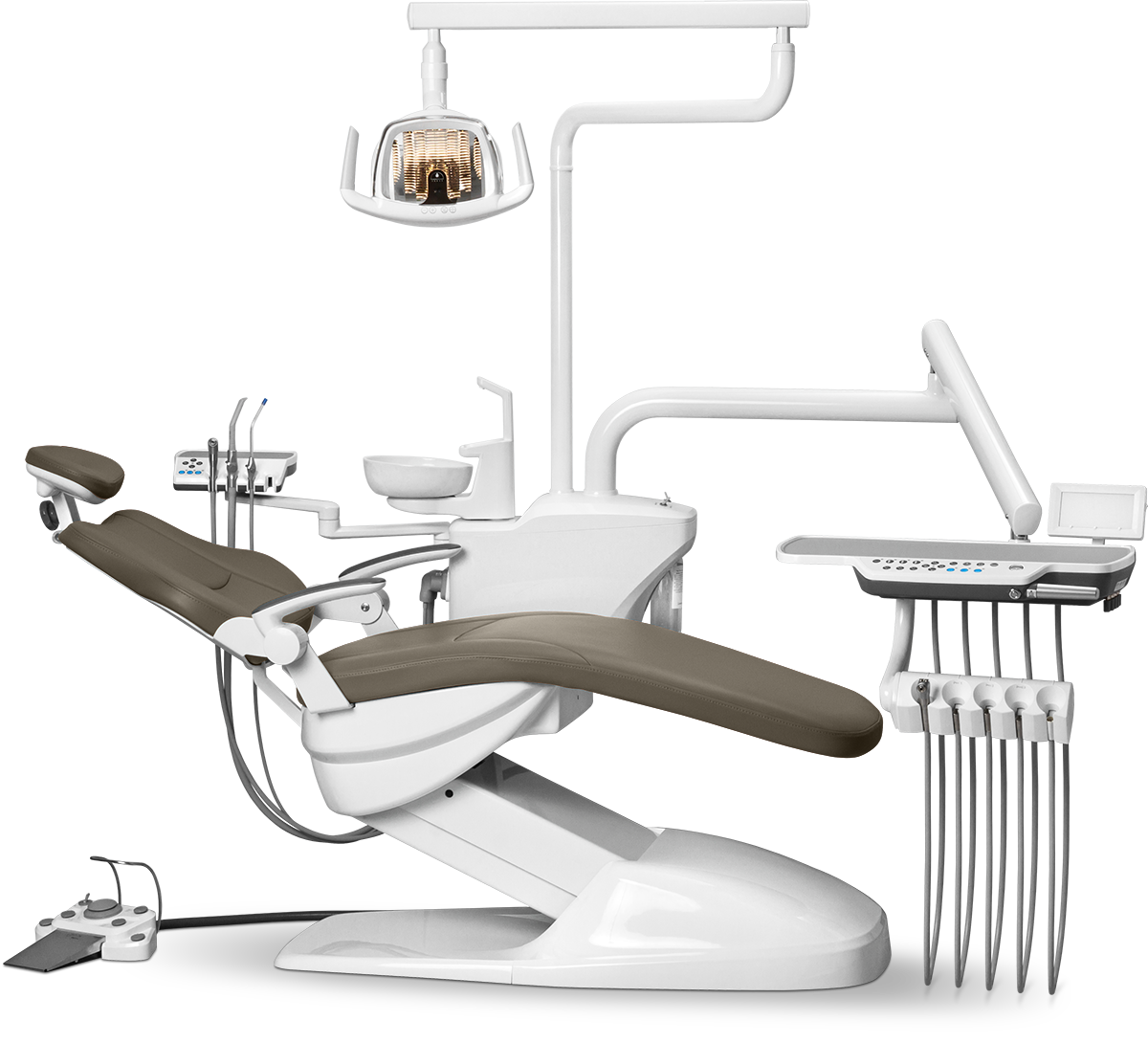 Стоматологическая установка SONZ Z-CHAIR 300 в мягкой обивке, Орех