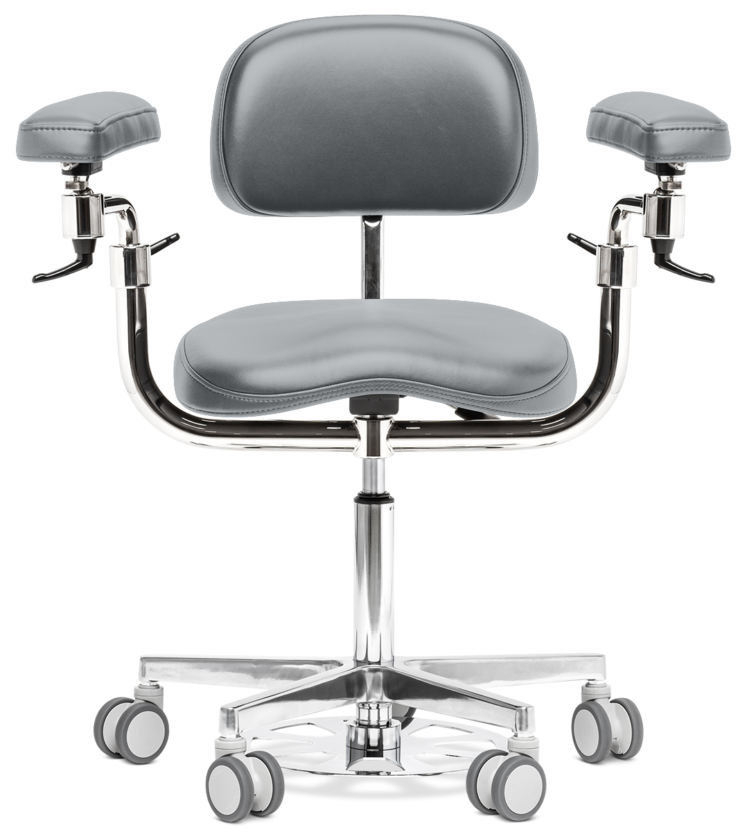 Стул микроскописта Mercury Elite Comfort с обратным газлифтом, ATLANTIS серый