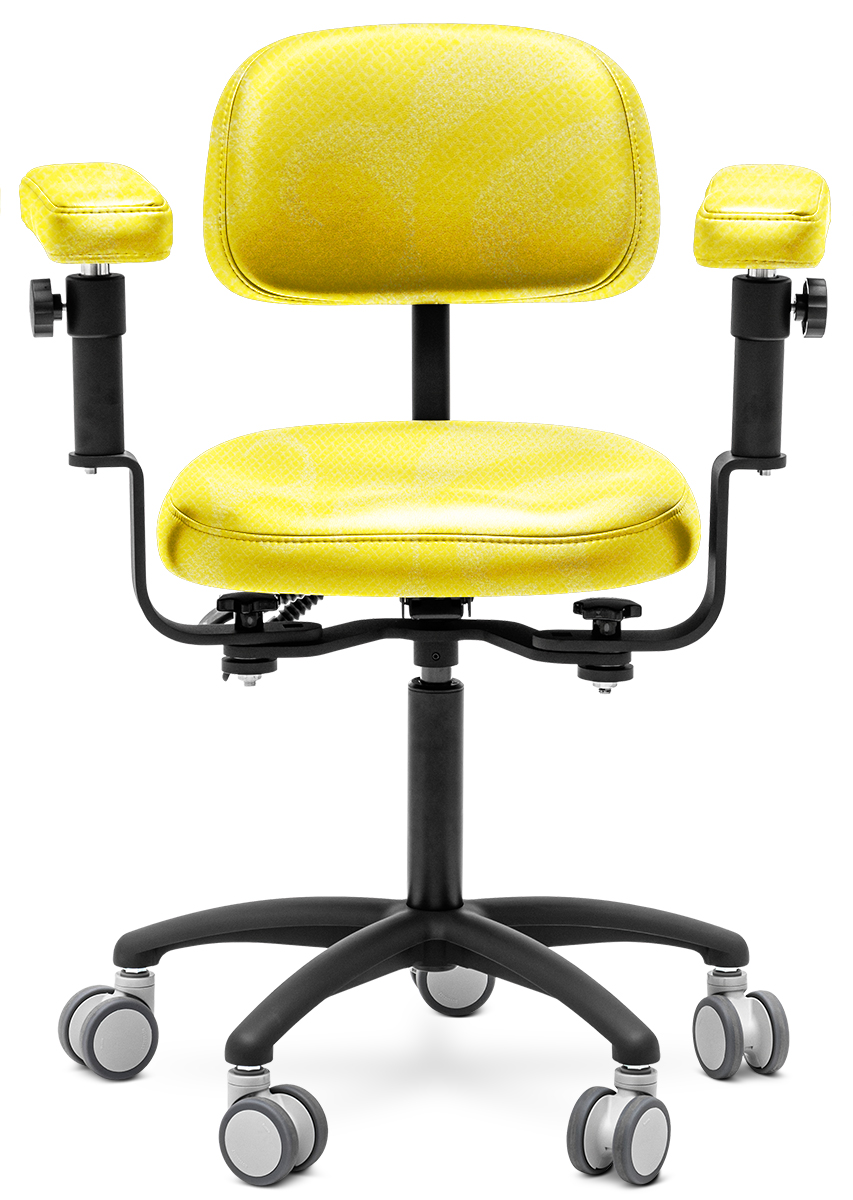 Стул микроскописта Mercury STANDART Black, SpongeBob желтый